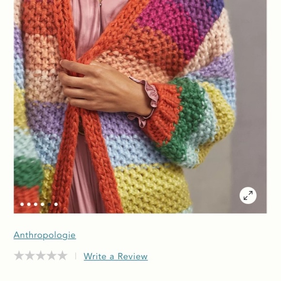 Anthropologie rainbow cardigan new without tags one size - Picture 6 of 11